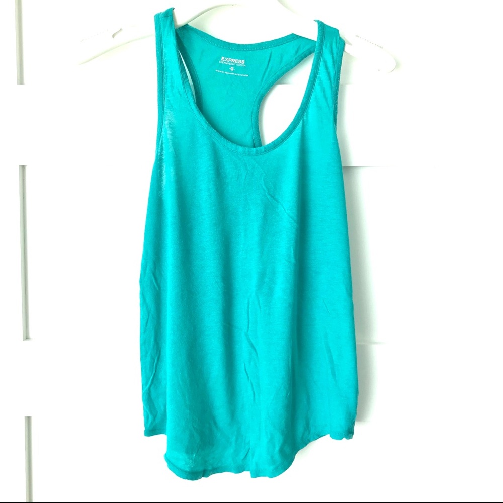 Express racerback aqua tank top size XS